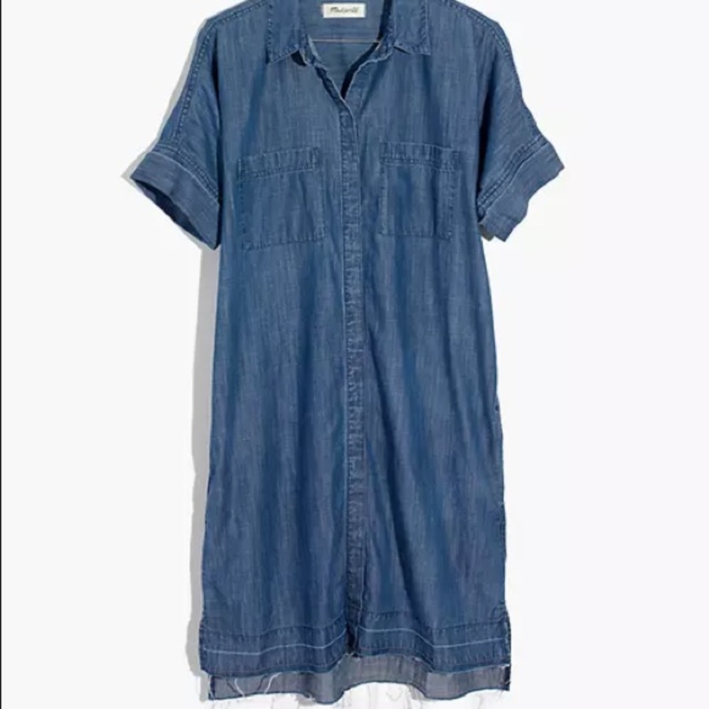 Madewell Denim Drop-hem shirt Dress size M